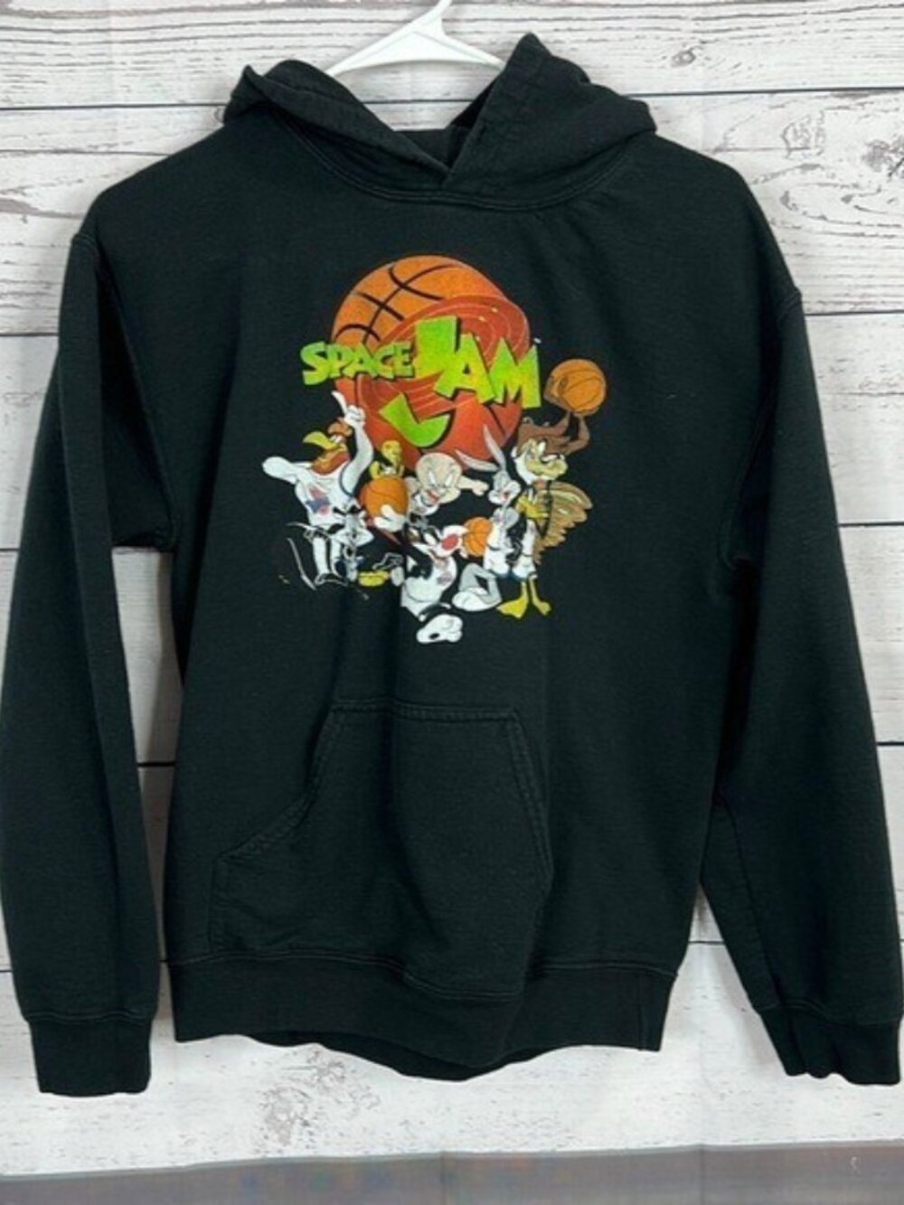 Mitchell & Ness - Space Jam 25th Anniversary Hoodie Black - Sz M - Looney Tunes